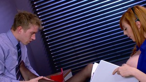 Big Tits At Work: From Cold Calls to Clit Stimulation