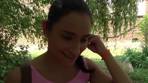 Public Agent: Pink Dress & Nudity: Sanny's Sunbath Adventure