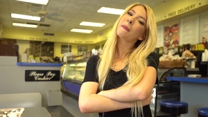 WaitressPOV: Rich Master Lures Tiny Blond with C-Notes