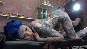 Amber Luke Gets Fucked After Getting A Butthole Tattoo