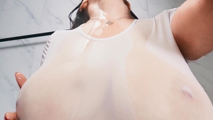 Brazzers: Bald Pussy and Wet T-Shirt Fun with Angela White