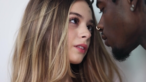 Molly’s throat gagged by his monster black cock