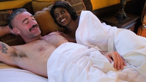 Raw cock enters bald pussy for intense missionary sex