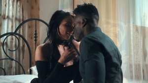 Interracial heat: Raw breeding in her big tits